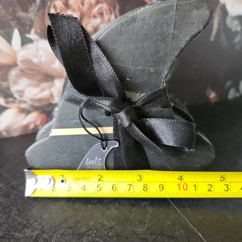 Witch Hat Marble Coaster SET 6 Count - BRAND NEW - Black & Gold - Isola Cucina